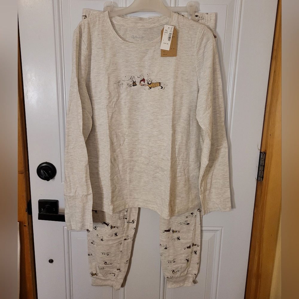 Reitmans Size Large Weiner Dog Pajama Set
